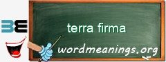 WordMeaning blackboard for terra firma